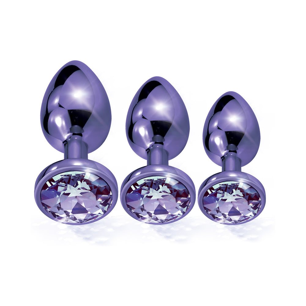 GLOBAL NOVELTIES - NIXIE BUTT PLUG TRAINER SET 3 PIECE METALLIC