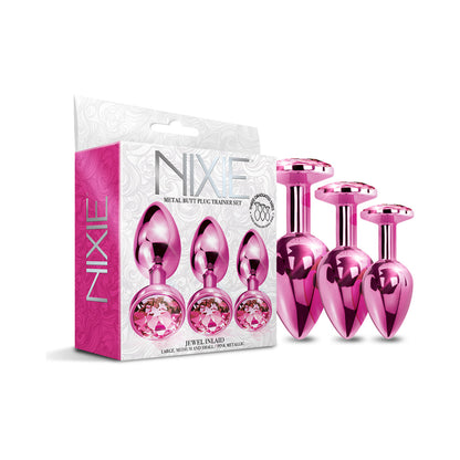 GLOBAL NOVELTIES - NIXIE BUTT PLUG TRAINER SET 3 PIECE METALLIC