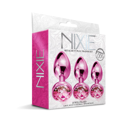 GLOBAL NOVELTIES - NIXIE BUTT PLUG TRAINER SET 3 PIECE METALLIC