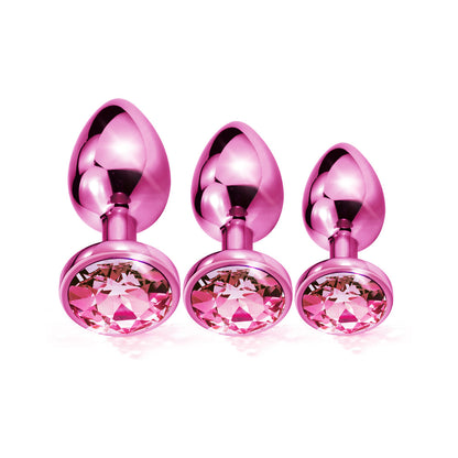 GLOBAL NOVELTIES - NIXIE BUTT PLUG TRAINER SET 3 PIECE METALLIC