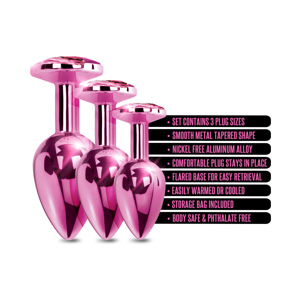 GLOBAL NOVELTIES - NIXIE BUTT PLUG TRAINER SET 3 PIECE METALLIC