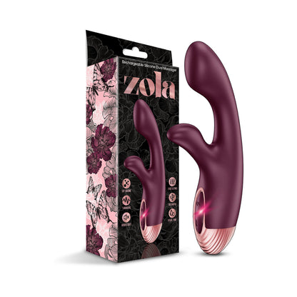 GLOBAL NOVELTIES - ZOLA RECHARGEABLE SILICONE WARMING DUAL MASSAGER