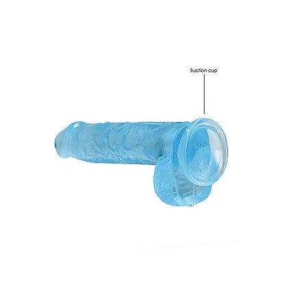 SHOTS - REALROCK CRYSTAL DILDO REALISTA DE 6 POLEGADAS COM BOLAS E