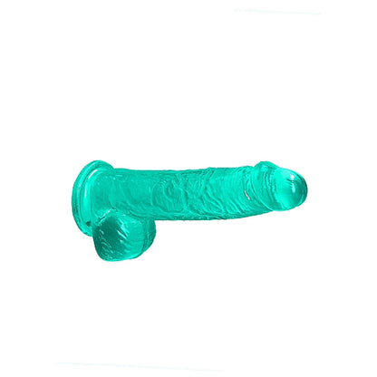 SHOTS - REALROCK CRYSTAL DILDO REALISTA DE 6 POLEGADAS COM BOLAS E