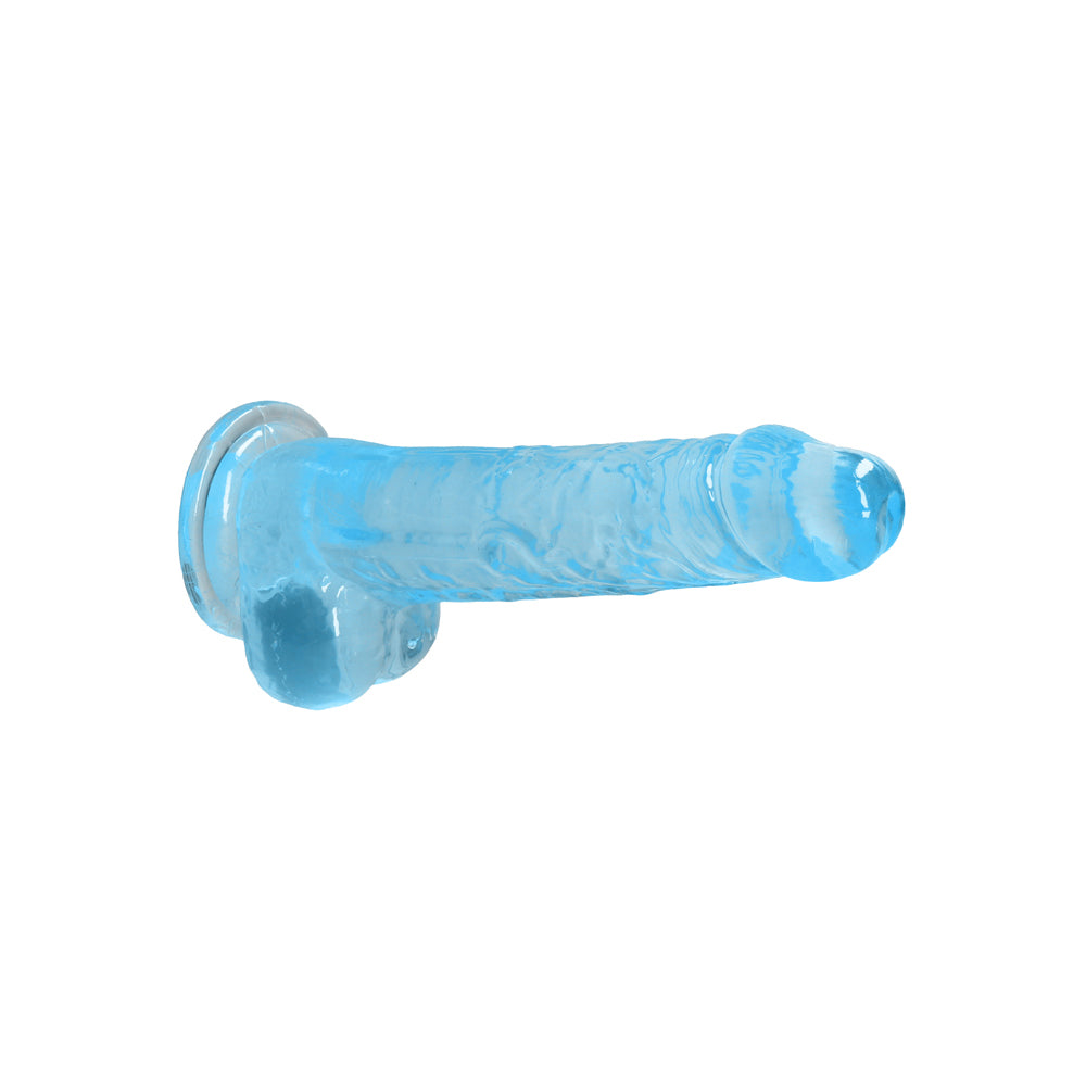 SHOTS - REALROCK CRYSTAL REALISTIC 8 IN. DILDO WITH BALLS AND