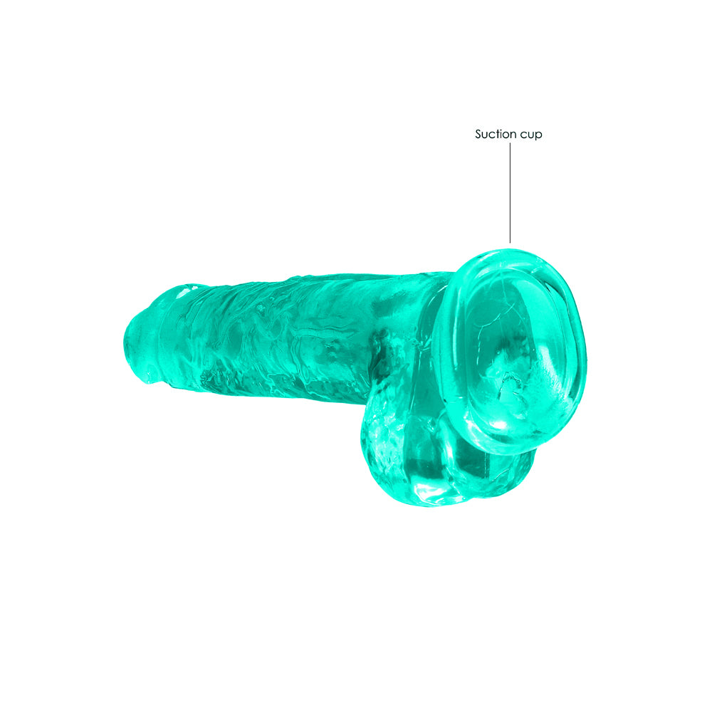 SHOTS - REALROCK CRYSTAL REALISTIC 8 IN. DILDO WITH BALLS AND