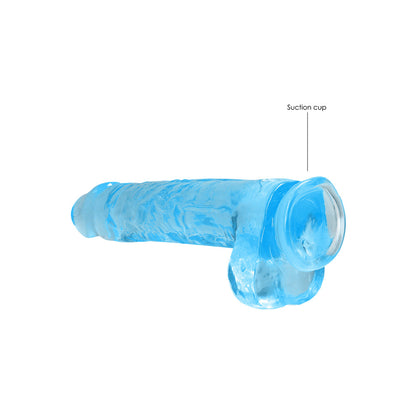 SHOTS - REALROCK CRYSTAL REALISTIC 9 IN. DILDO WITH BALLS AND