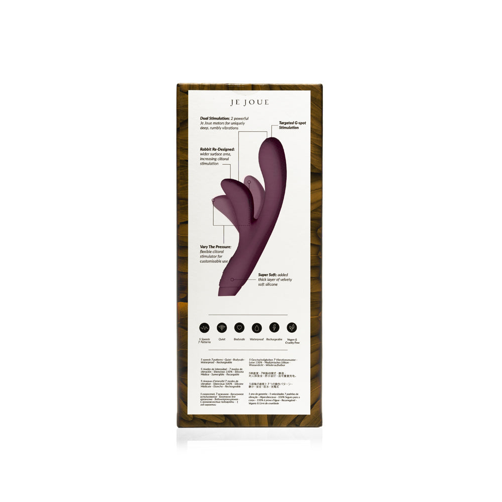 JE JOUE - HERA RECHARGEABLE SILICONE RABBIT VIBRATOR PURPLE