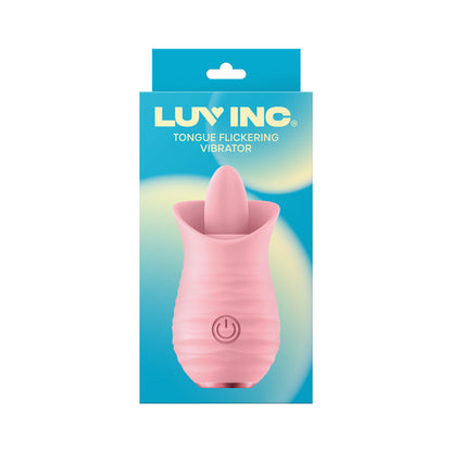 LUV INC. - TV08 TONGUE FLICKERING VIBRATOR RECHARGEABLE SILICONE CLITORAL STIMULATOR PINK