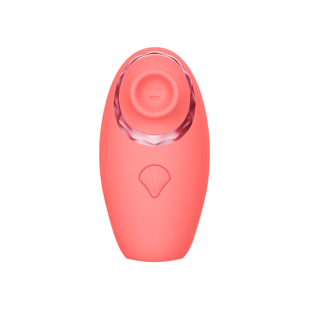 LUV INC. - TV11 TRIPLE-ACTION CLITORAL VIBRATOR RECHARGEABLE SILICONE 3-IN-1 STIMULATOR CORAL