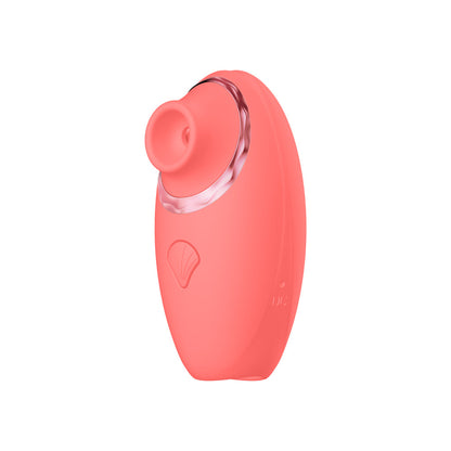 LUV INC. - TV11 TRIPLE-ACTION CLITORAL VIBRATOR RECHARGEABLE SILICONE 3-IN-1 STIMULATOR CORAL