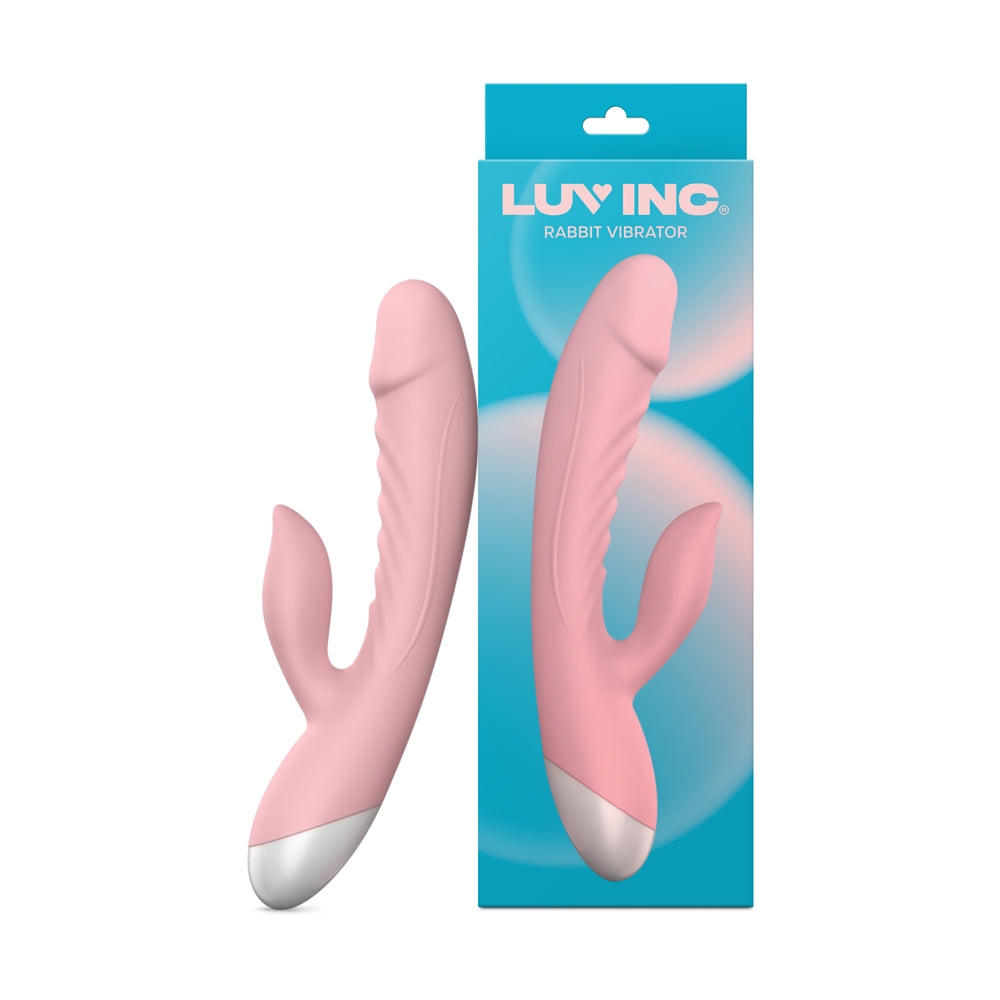 LUV INC. - RV20 RABBIT VIBRATOR RECHARGEABLE SILICONE DUAL STIMULATOR PINK