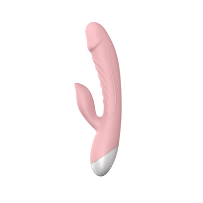 LUV INC. - RV20 RABBIT VIBRATOR RECHARGEABLE SILICONE DUAL STIMULATOR PINK
