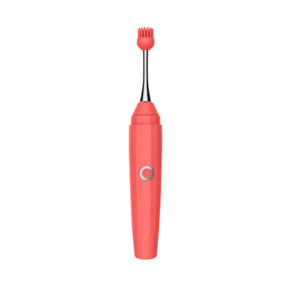 LUV INC. - OP10 ORGASM PEN RECHARGEABLE PINPOINT VIBRATOR WITH 3 ATTACHMENTS CORAL