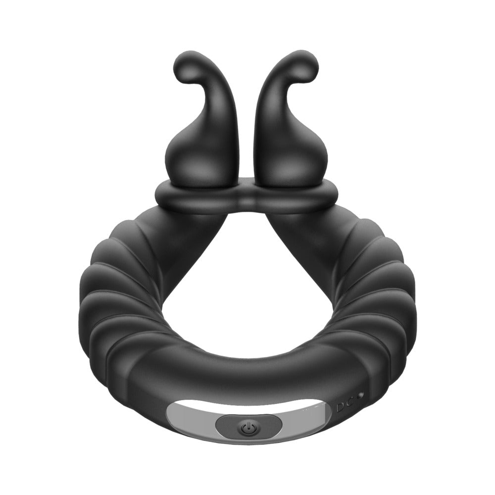 FORTO - F 24 RECHARGEABLE SILICONE TEXTURED VIBRATING COCK RING