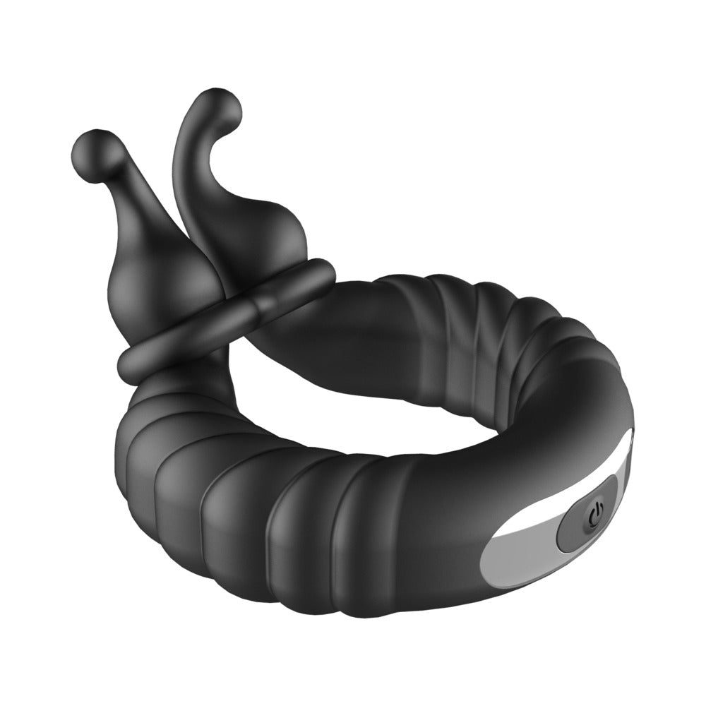 FORTO - F 24 RECHARGEABLE SILICONE TEXTURED VIBRATING COCK RING
