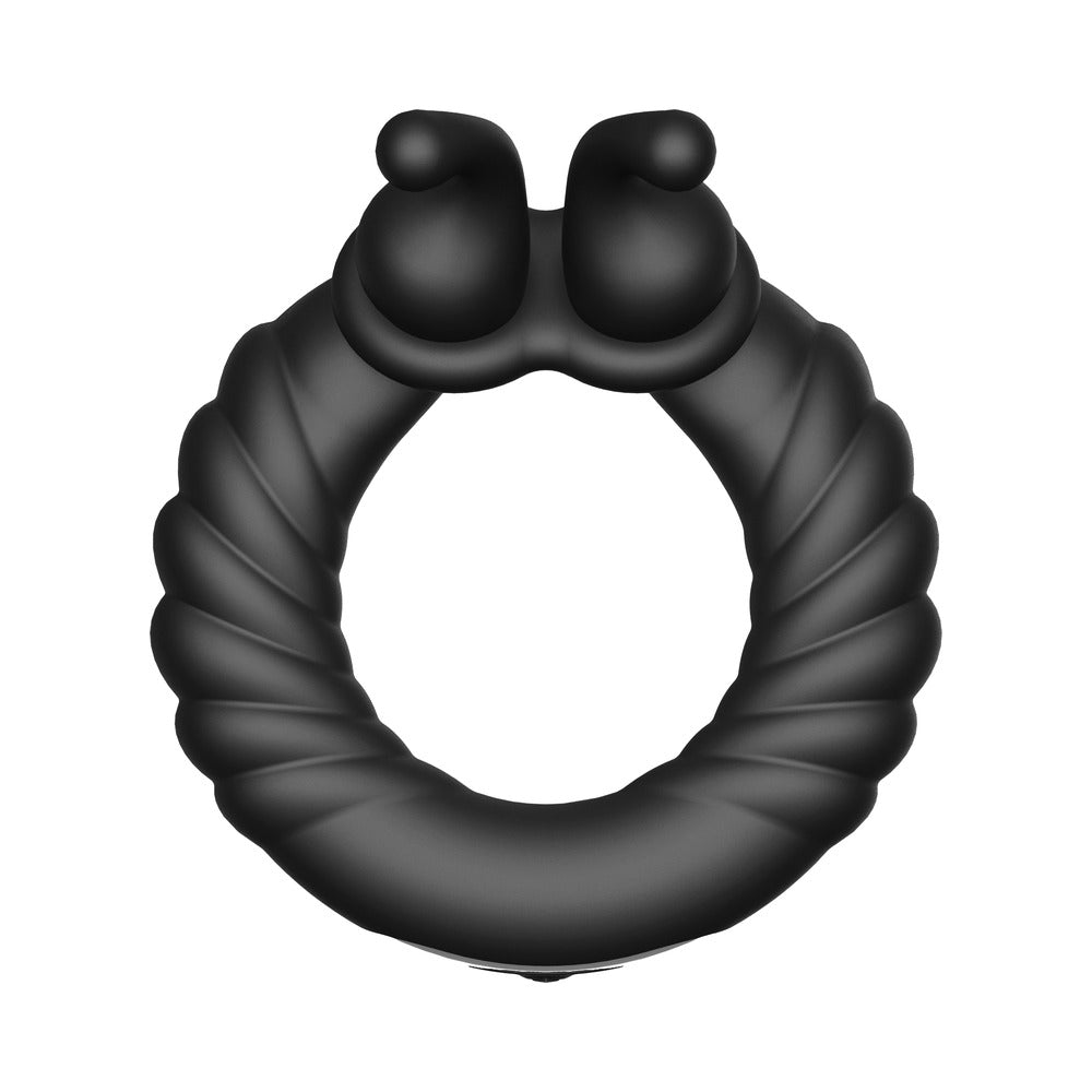 FORTO - F 24 RECHARGEABLE SILICONE TEXTURED VIBRATING COCK RING