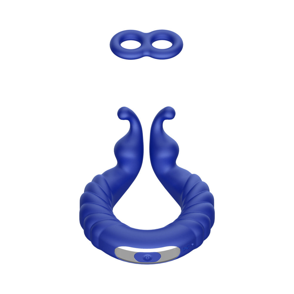 FORTO - F 24 RECHARGEABLE SILICONE TEXTURED VIBRATING COCK RING