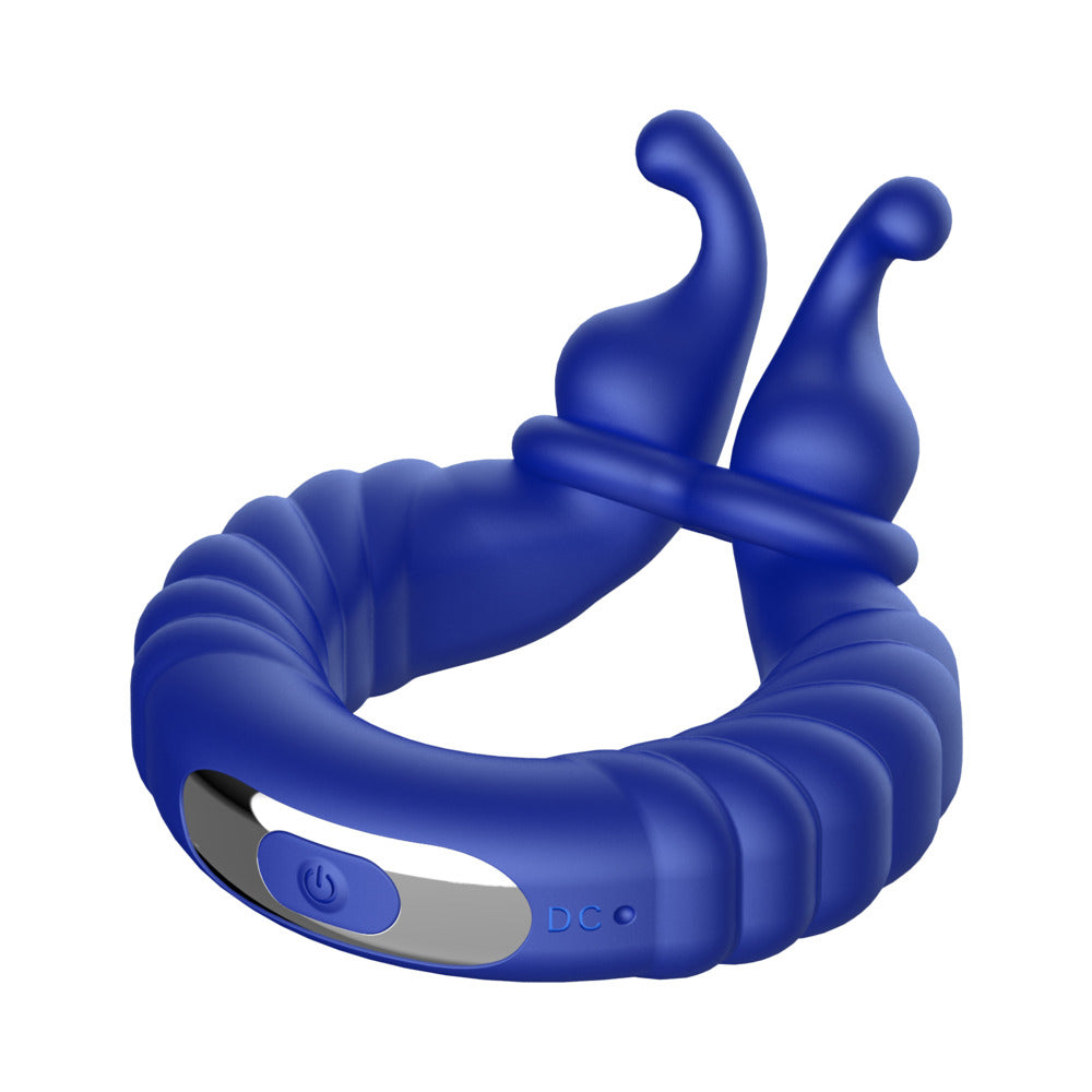 FORTO - F 24 RECHARGEABLE SILICONE TEXTURED VIBRATING COCK RING