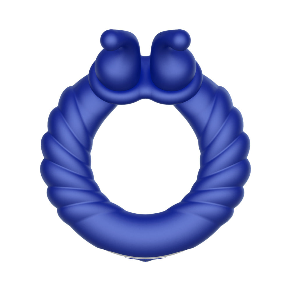 FORTO - F 24 RECHARGEABLE SILICONE TEXTURED VIBRATING COCK RING