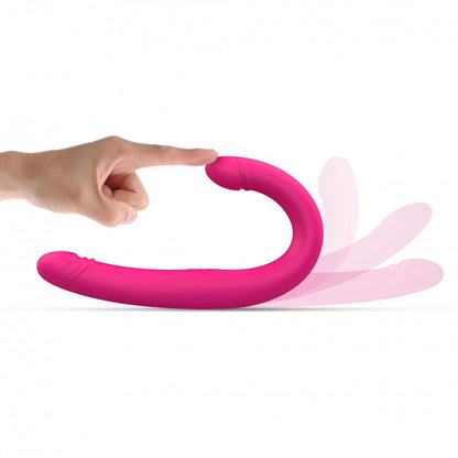 LOVELY PLANET - DORCEL ORGASMIC DOUBLE DO DILDO DUPLO RECARREGÁVEL COM VIBRAÇÃO E MOVIMENTO DE PISTÃO COR-DE-ROSA