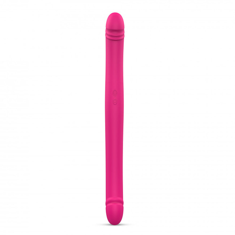 LOVELY PLANET - DORCEL ORGASMIC DOUBLE DO DILDO DUPLO RECARREGÁVEL COM VIBRAÇÃO E MOVIMENTO DE PISTÃO COR-DE-ROSA