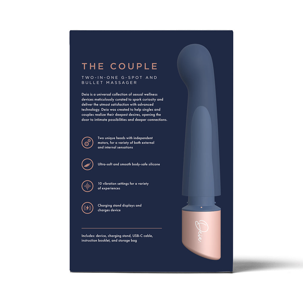 DEIA - THE COUPLE G-SPOT AND BULLET MASSAGER SILICONE BLUE