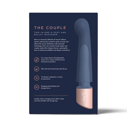 DEIA - THE COUPLE G-SPOT AND BULLET MASSAGER SILICONE BLUE