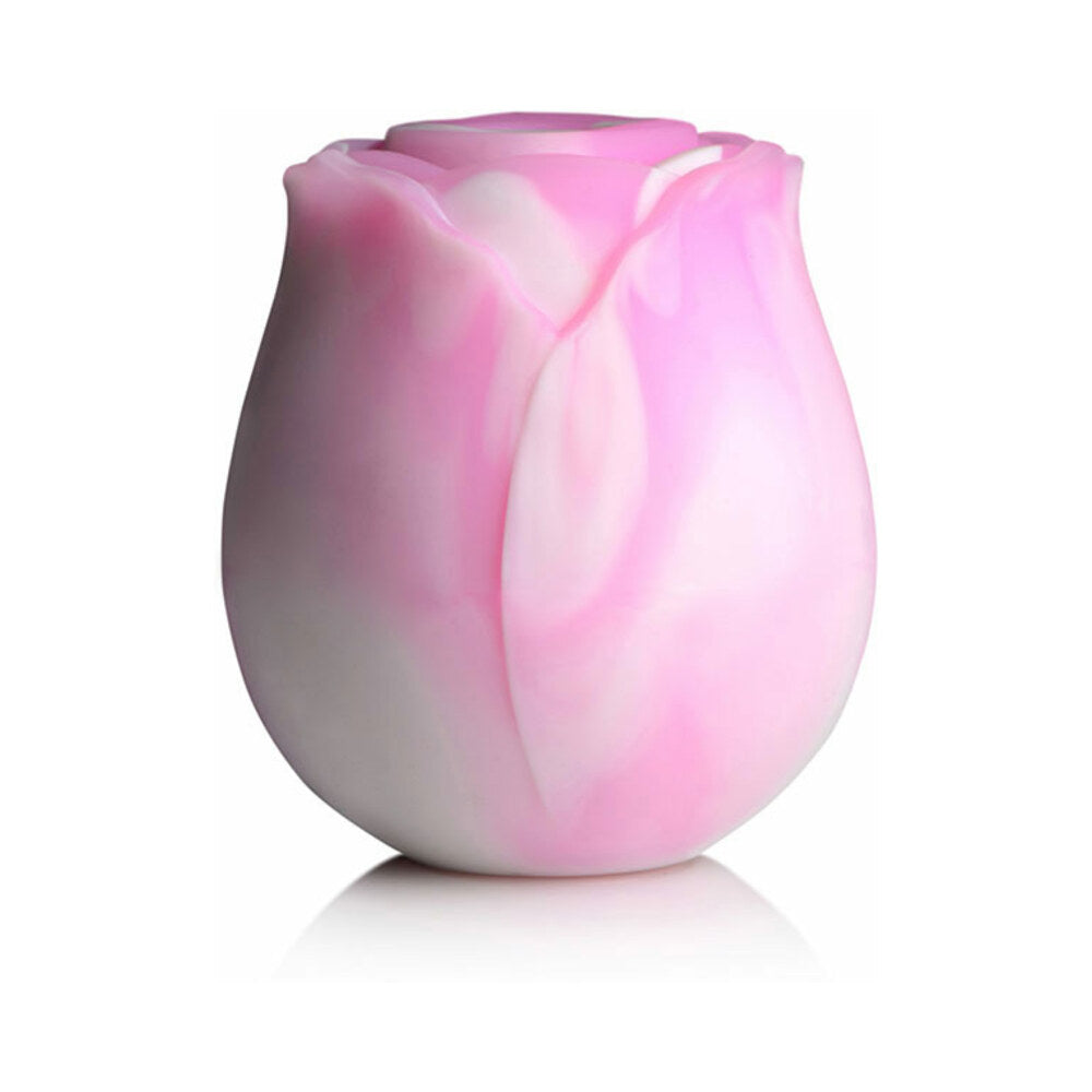 CURVE NOVELTIES - CURVE TOYS GOSSIP CUM INTO BLOOM RECHARGEABLE SILICONE CLITORAL STIMULATOR ROSE DREAM SWIRL