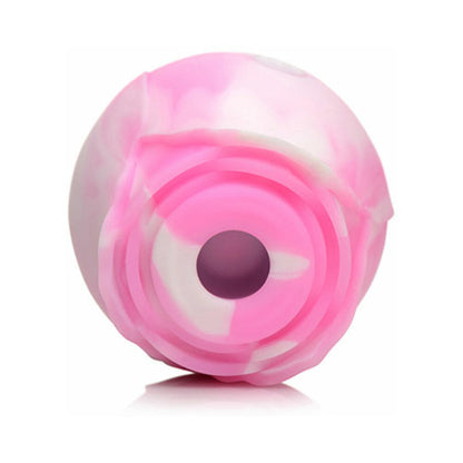 CURVE NOVELTIES - CURVE TOYS GOSSIP CUM INTO BLOOM RECHARGEABLE SILICONE CLITORAL STIMULATOR ROSE DREAM SWIRL