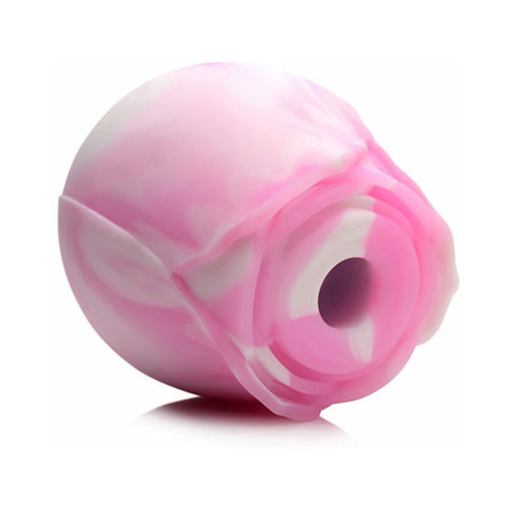 CURVE NOVELTIES - CURVE TOYS GOSSIP CUM INTO BLOOM RECHARGEABLE SILICONE CLITORAL STIMULATOR ROSE DREAM SWIRL