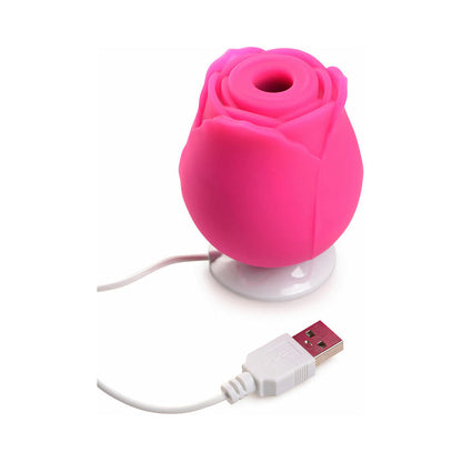 CURVE NOVELTIES - CURVE TOYS GOSSIP CUM INTO BLOOM RECHARGEABLE SILICONE CLITORAL STIMULATOR ROSE CRUSH MAGENTA