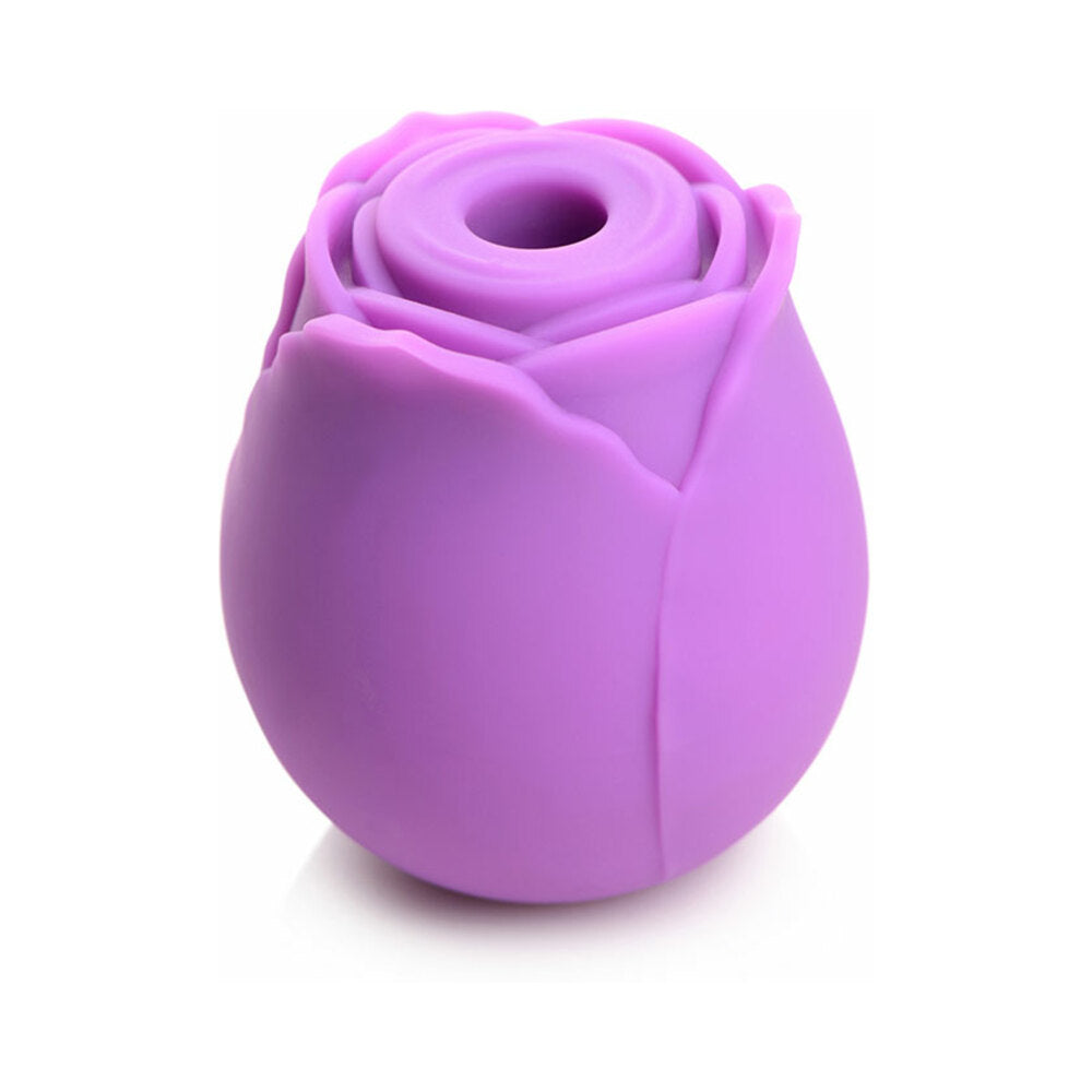 CURVE NOVELTIES - CURVE TOYS GOSSIP CUM INTO BLOOM RECHARGEABLE SILICONE CLITORAL STIMULATOR ROSE FLIRT VIOLET