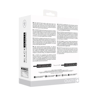SHOTS - OUCH! BLACK & WHITE – ALGEMAS DE TORNOZELO AJUSTÁVEIS EM PELE SINTÉTICA (BONDED LEATHER) PRETO E BRANCO