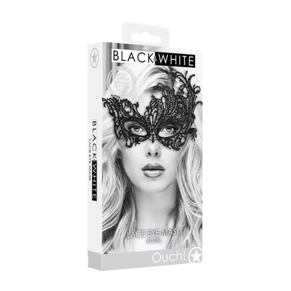 SHOTS - AI! MÁSCARA DE OLHOS ROYAL LACE PRETO E BRANCO