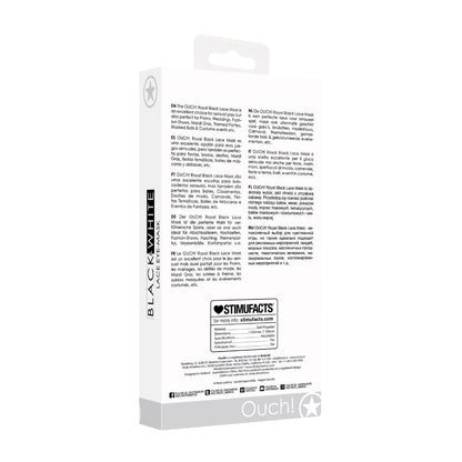 SHOTS - AI! MÁSCARA DE OLHOS ROYAL LACE PRETO E BRANCO