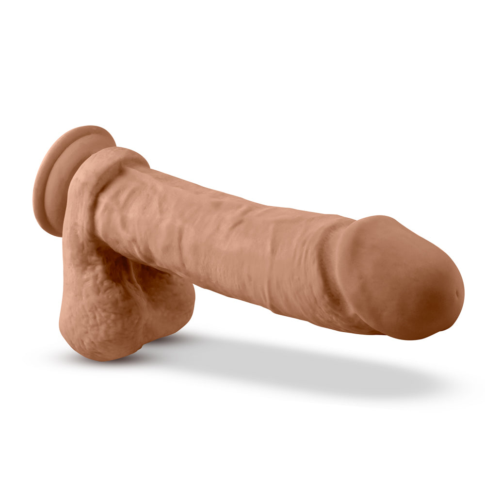 BLUSH - DR. SKIN SILICONE DR. JULIAN REALISTIC 9 IN. POSABLE DILDO WITH BALLS TAN