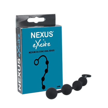 NEXUS - CONTAS ANAIS EXCITE EM SILICONE MÉDIAS PRETAS