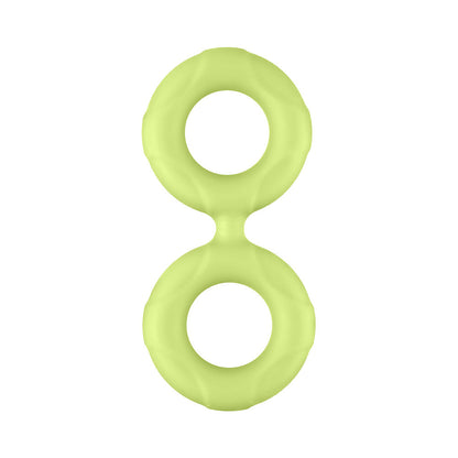 FORTO - F-81 LIQUID SILICONE COCK & BALL DOUBLE RING LARGE GLOW