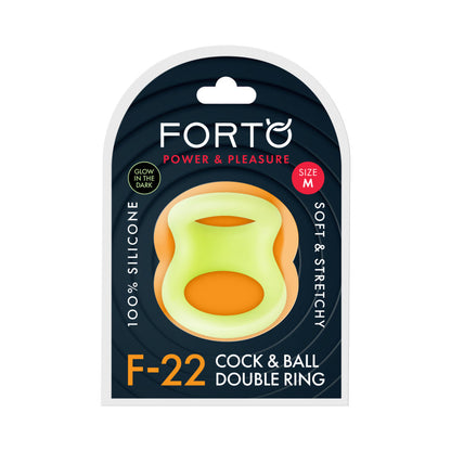FORTO - F-22 LIQUID SILICONE COCK & BALL D-RING MEDIUM GLOW