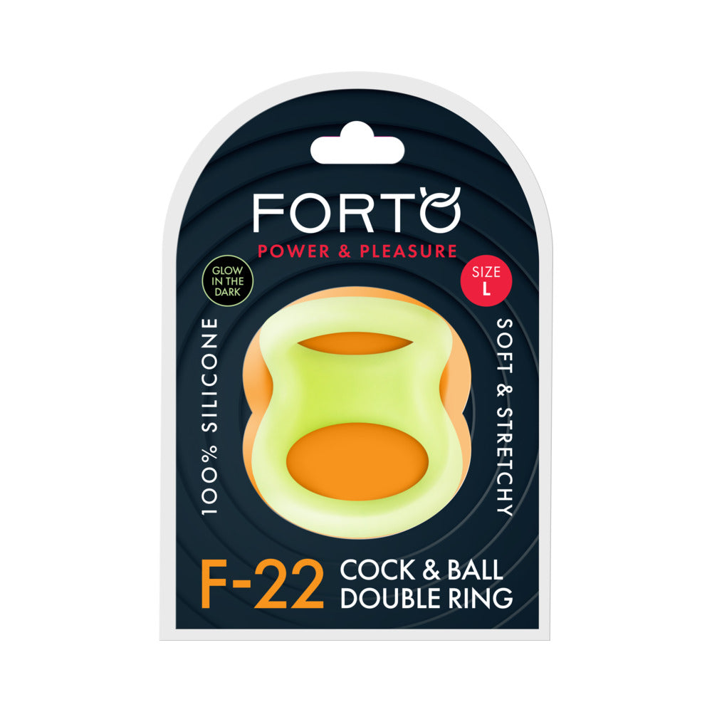 FORTO - F-22 ANEL DE SILICONE LÍQUIDO PARA PÉNIS E TESTÍCULOS GRANDE BRILHANTE