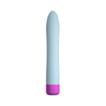 FEMMEFUNN - VIBRADOR BULLET RECARREGÁVEL DENSA DE DUPLA DENSIDADE EM SILICONE SLIMLINE AZUL CLARO