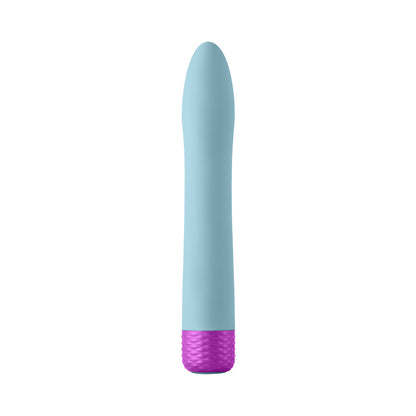 FEMMEFUNN - VIBRADOR BULLET RECARREGÁVEL DENSA DE DUPLA DENSIDADE EM SILICONE SLIMLINE AZUL CLARO