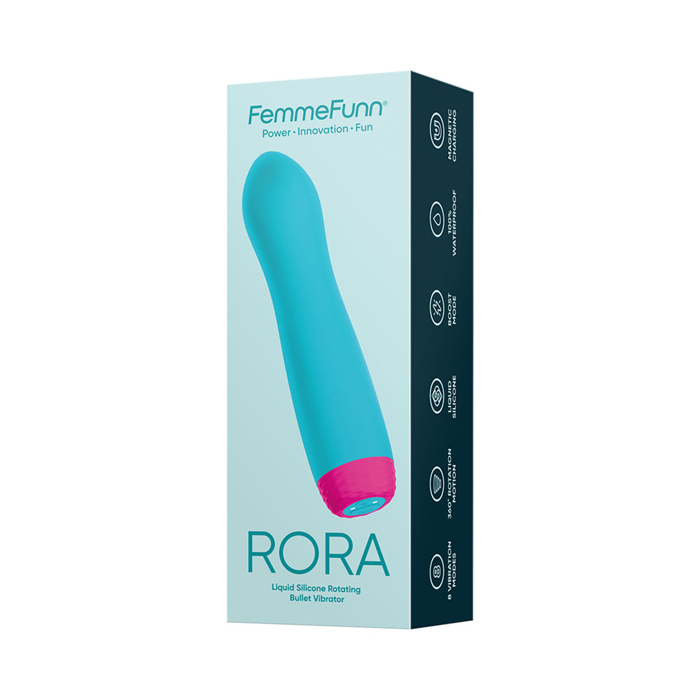 FEMMEFUNN - RORA RECHARGEABLE SILICONE ROTATING BULLET VIBRATOR