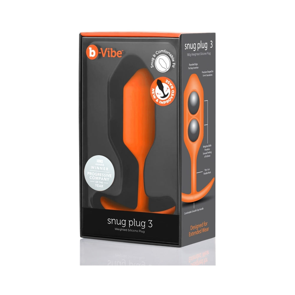 B-VIBE - SNUG PLUG 3 WEIGHTED SILICONE ANAL PLUG