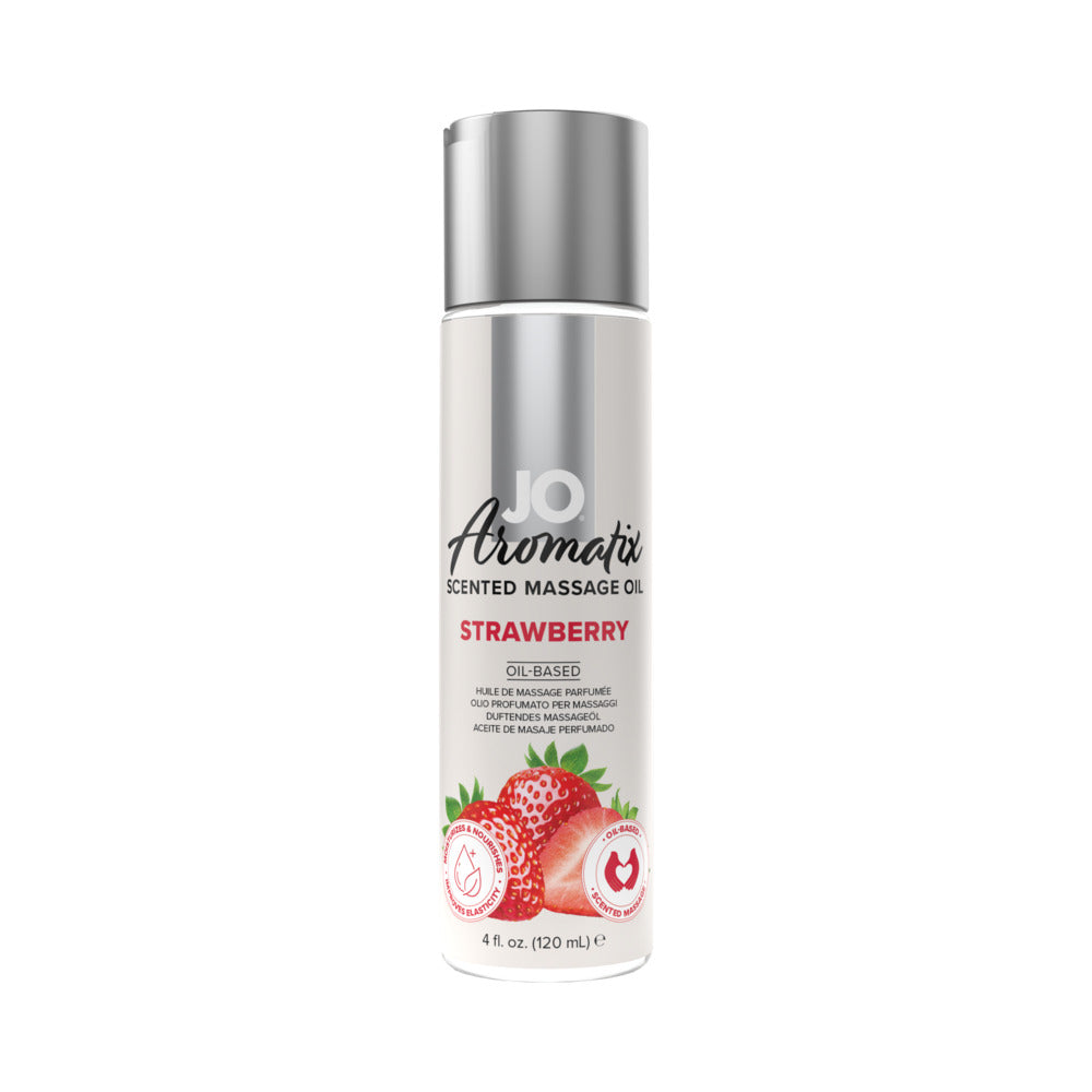SYSTEM JO - JO AROMATIX STRAWBERRY SCENTED MASSAGE OIL 4 OZ.