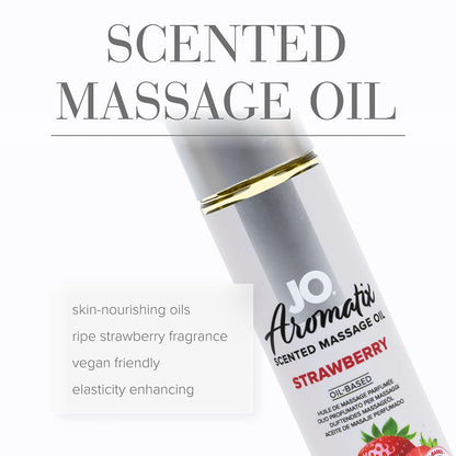 SYSTEM JO - JO AROMATIX STRAWBERRY SCENTED MASSAGE OIL 4 OZ.