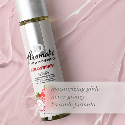 SYSTEM JO - JO AROMATIX STRAWBERRY SCENTED MASSAGE OIL 4 OZ.