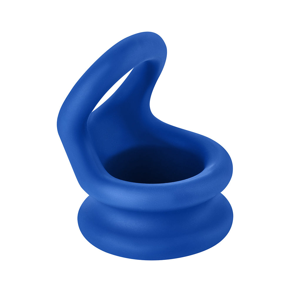 FORTO - F-20 LIQUID SILICONE COCKRING & BALL STRETCHER SMALL BLUE