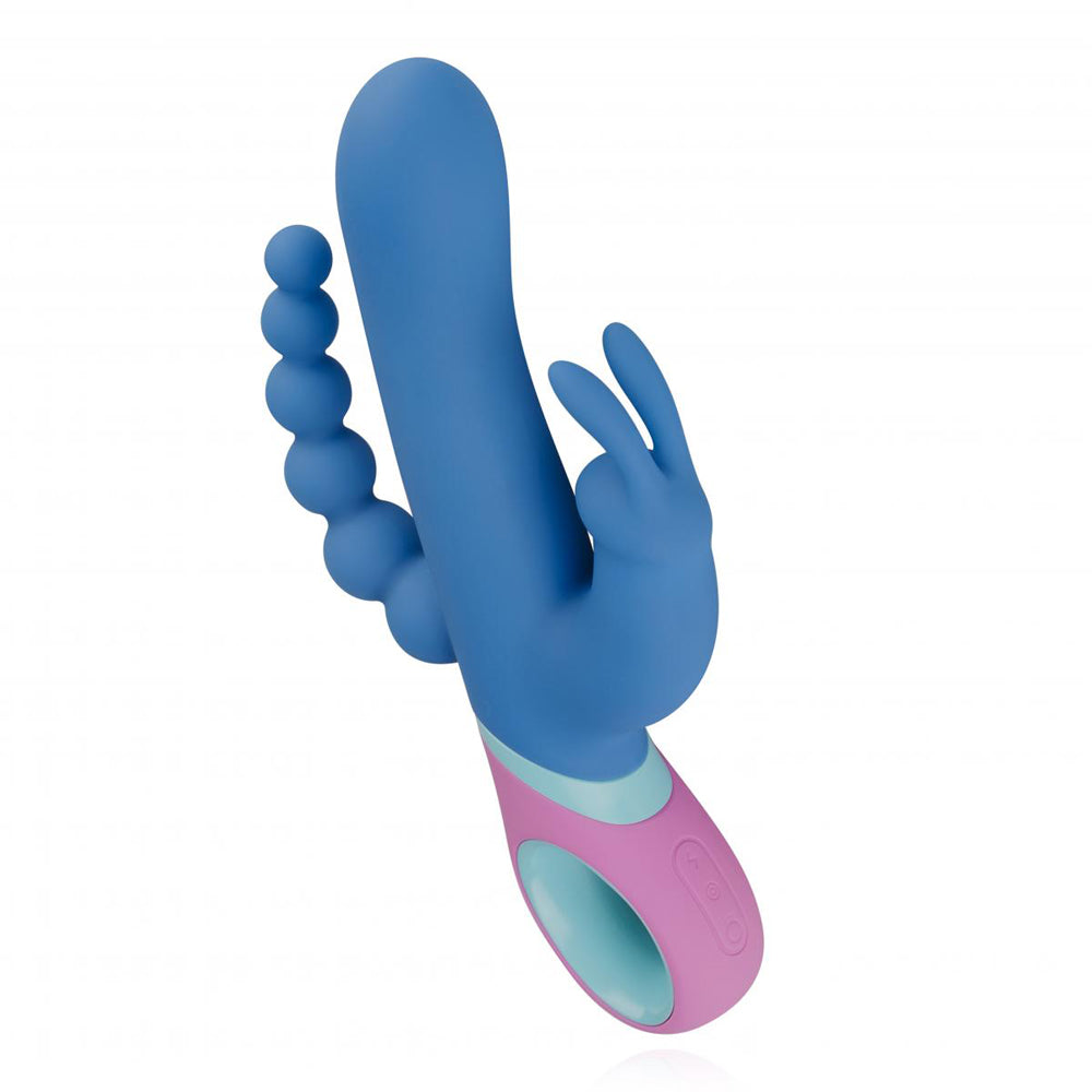 EDC WHOLESALE - PMV20 VICE DOUBLE VIBRATOR SILICONE BLUE